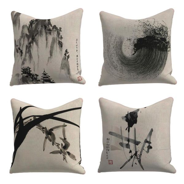 pillow case ink painting square cushion cover polyester throw pillows cushions for home decor 45x45cm
pillow case ink painting square cushion cover polyester throw pillows cushions for home decor 45x45cm