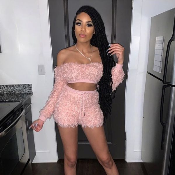 pink fluffy sweater 2 piece set women off shoulder long sleeve crop shorts club outfits fall 2021 d19-eh38, White
pink fluffy sweater 2 piece set women off shoulder long sleeve crop shorts club outfits fall 2021 d19-eh38, White