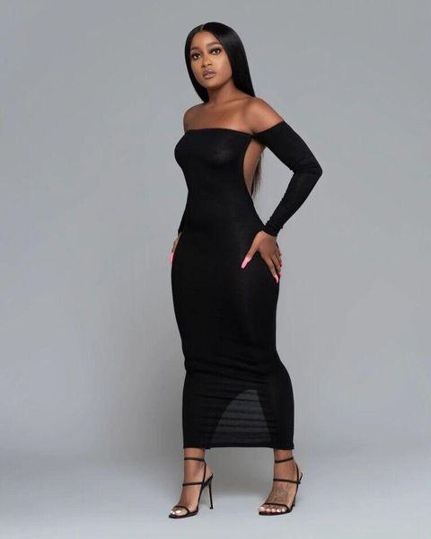 casual dresses kgfigu black backless tight bodycon women off the shoulder party slim soft vestidos lady streetwear clothes, Black;gray
casual dresses kgfigu black backless tight bodycon women off the shoulder party slim soft vestidos lady streetwear clothes, Black;gray