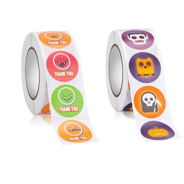 gift wrap halloween baking stickers 500pcs 1 inch 8 design decorations sticker roll for box decoration 2 pack
gift wrap halloween baking stickers 500pcs 1 inch 8 design decorations sticker roll for box decoration 2 pack