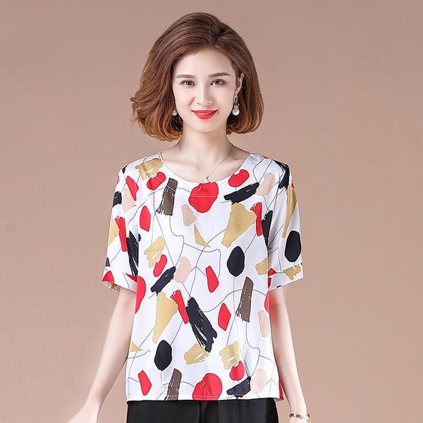 women's t-shirt 2021 spring and summer foreign style short-sleeved women fashion loose chiffon small shirt top, White
women's t-shirt 2021 spring and summer foreign style short-sleeved women fashion loose chiffon small shirt top, White
