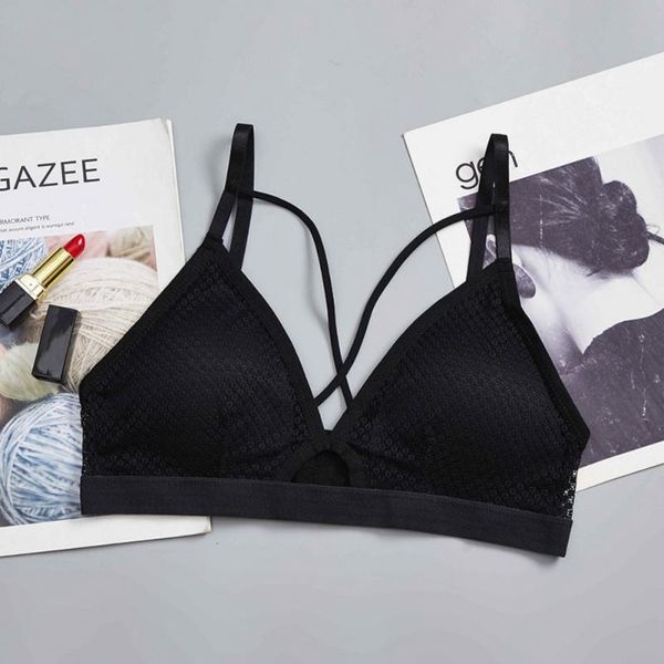 small side triangle cup for women simple solid spaghetti strap backless beautiful back thin small chest underwear bra, Red;black
small side triangle cup for women simple solid spaghetti strap backless beautiful back thin small chest underwear bra, Red;black