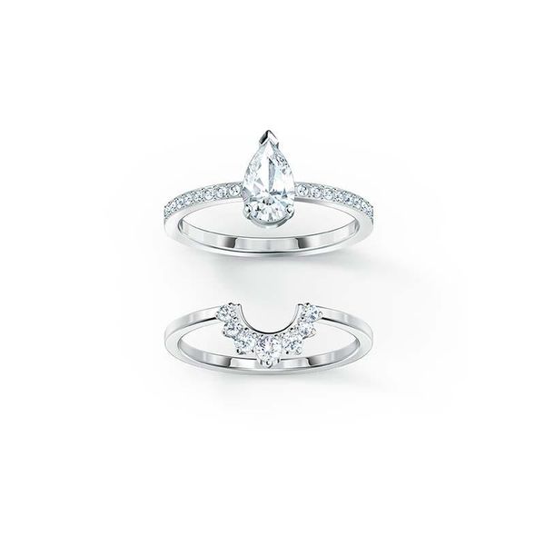 cluster rings brand 1:1 simple design, two-in-one crystal silver drop shape stacking ring, exquisite and elegant luxury ladies jewelry, Golden;silver
cluster rings brand 1:1 simple design, two-in-one crystal silver drop shape stacking ring, exquisite and elegant luxury ladies jewelry, Golden;silver