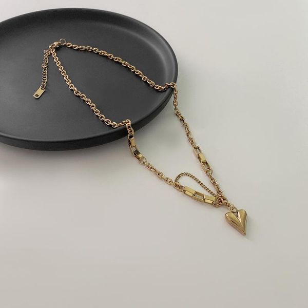 chains fashion jewelry heart pendant necklace pretty design sweet korean temperament chain for girl fine accessories, Silver
chains fashion jewelry heart pendant necklace pretty design sweet korean temperament chain for girl fine accessories, Silver