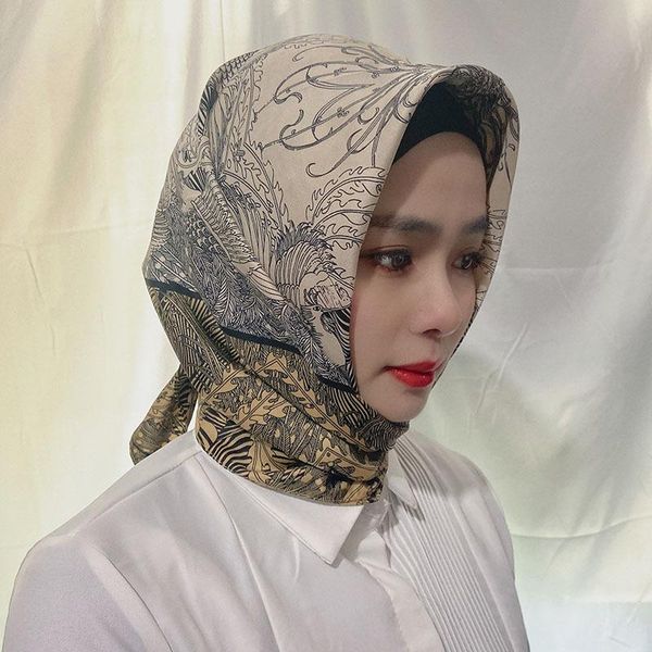 scarves 90x90 leaf print women silk square scarf fashion muslim hijab lady summer office decoration headband neck, Blue;gray
scarves 90x90 leaf print women silk square scarf fashion muslim hijab lady summer office decoration headband neck, Blue;gray
