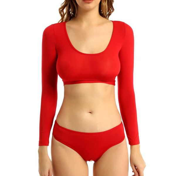 bras sets womens ladies exotic swimwear sensual lingerie underwear set transparent long sleeve crop with crotchless sissy briefs, Red;black
bras sets womens ladies exotic swimwear sensual lingerie underwear set transparent long sleeve crop with crotchless sissy briefs, Red;black
