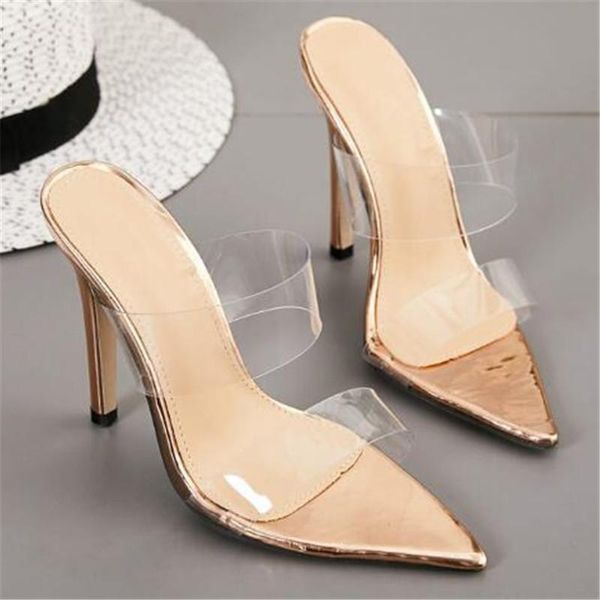 women sandals pvc slip on 11cm thin heels high heels pointed toe shallow women shoes sandalias mujer 2021 size 35-42 golden, Black
women sandals pvc slip on 11cm thin heels high heels pointed toe shallow women shoes sandalias mujer 2021 size 35-42 golden, Black