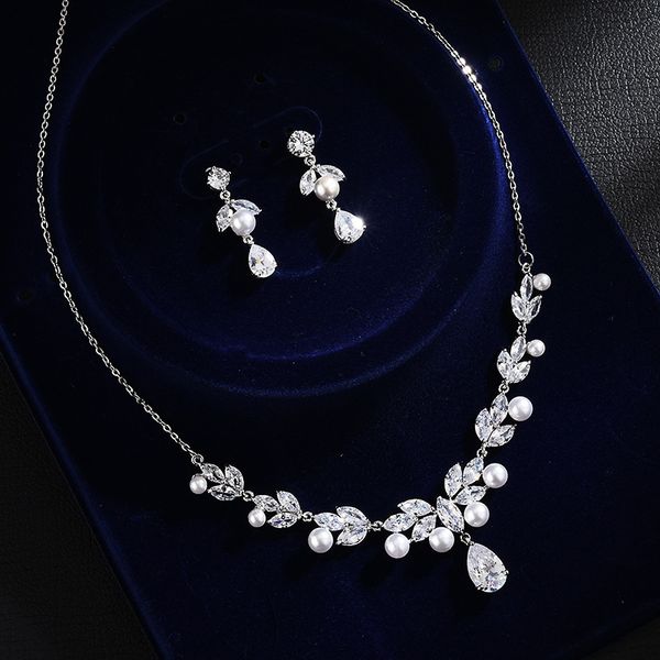 jewelry set korean fashion micro inlaid zircon earrings necklace set bride wedding dress accessories straight, Slivery;golden
jewelry set korean fashion micro inlaid zircon earrings necklace set bride wedding dress accessories straight, Slivery;golden