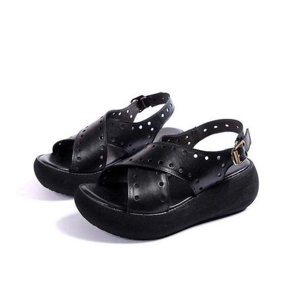 dress shoes fashion handmade women sandals 2021 summer genuine leather wedges peep toe casual platform, Black
dress shoes fashion handmade women sandals 2021 summer genuine leather wedges peep toe casual platform, Black