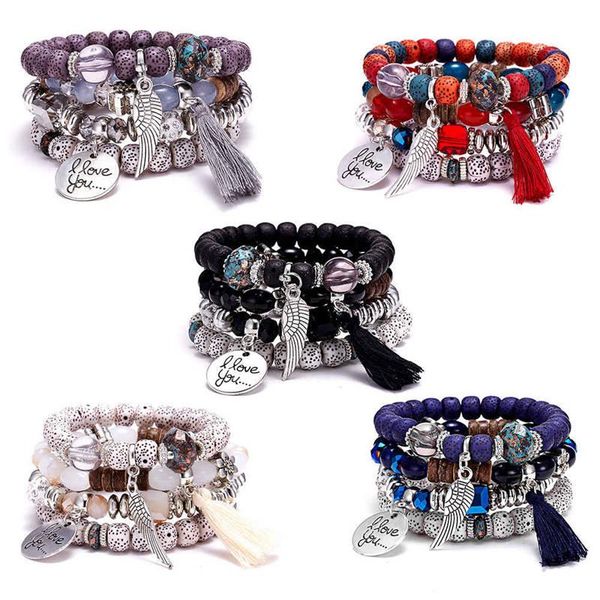 charm bracelets natural stone beads for women wing tassel & bangles set boho vintage jewelry pulseras mujer moda 2021, Golden;silver
charm bracelets natural stone beads for women wing tassel & bangles set boho vintage jewelry pulseras mujer moda 2021, Golden;silver