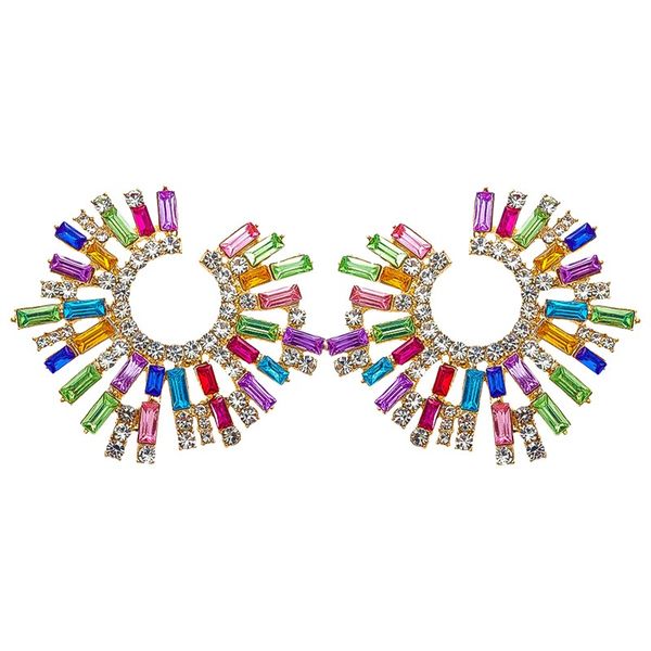 irregular metal colorful crystal stud earrings fashion rhinestone jewelry for women accessories, Golden;silver
irregular metal colorful crystal stud earrings fashion rhinestone jewelry for women accessories, Golden;silver