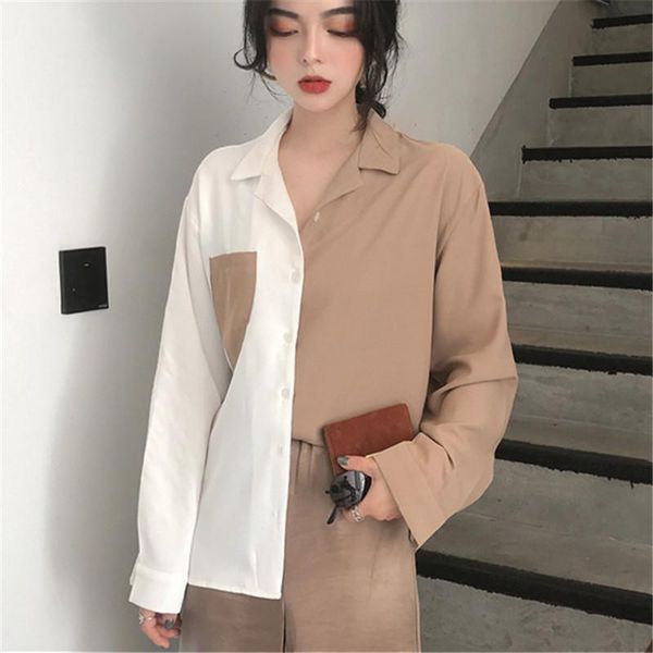yocalor color patchwork pockets women shirt turn down collar office lady 2021 autumn fashion blouse womens and blouses, White
yocalor color patchwork pockets women shirt turn down collar office lady 2021 autumn fashion blouse womens and blouses, White