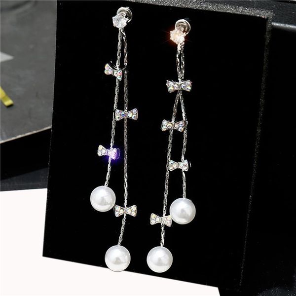 dangle & chandelier 2021 korean fashion tassel pearl earrings temperament long pendants bow charm elegant lady jewelry, Silver
dangle & chandelier 2021 korean fashion tassel pearl earrings temperament long pendants bow charm elegant lady jewelry, Silver