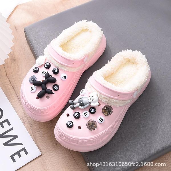 slippers platform for winter women warm fur slides eva hole garden shoes 2021 crystal furry sandals, Black
slippers platform for winter women warm fur slides eva hole garden shoes 2021 crystal furry sandals, Black