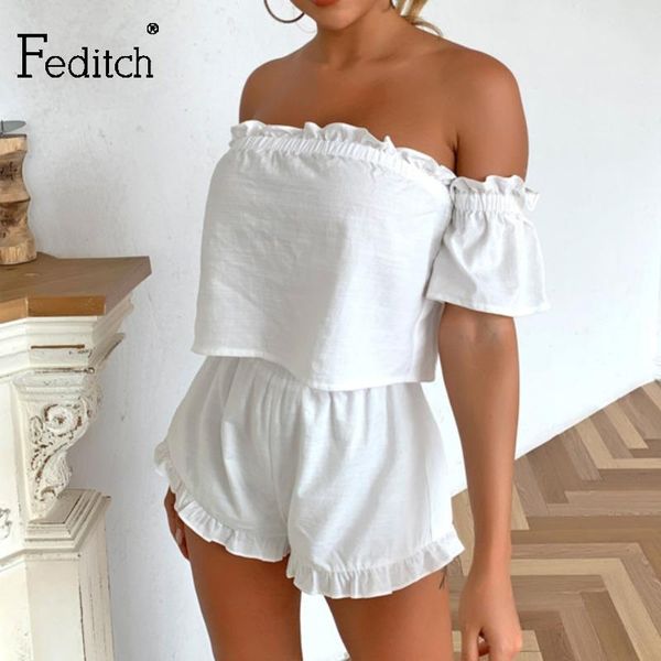 women's tracksuits feditch solid ruffle ruched date 2 piece sets women off shoulder slim casual shorts backless high waist home ensembl, Gray
women's tracksuits feditch solid ruffle ruched date 2 piece sets women off shoulder slim casual shorts backless high waist home ensembl, Gray