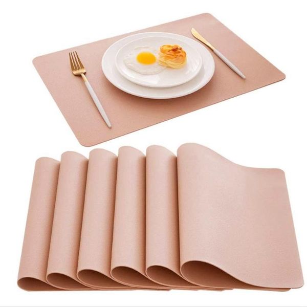 mats & pads 6pack placemats leather table heat resistant easy to clean waterproof place for kitchen dining
mats & pads 6pack placemats leather table heat resistant easy to clean waterproof place for kitchen dining