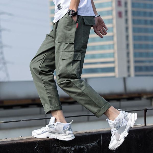 men's pants summer multi-pocket drawstring waist design harem pant streetwear punk hip hop casual trousers joggers korean cotton, Black
men's pants summer multi-pocket drawstring waist design harem pant streetwear punk hip hop casual trousers joggers korean cotton, Black