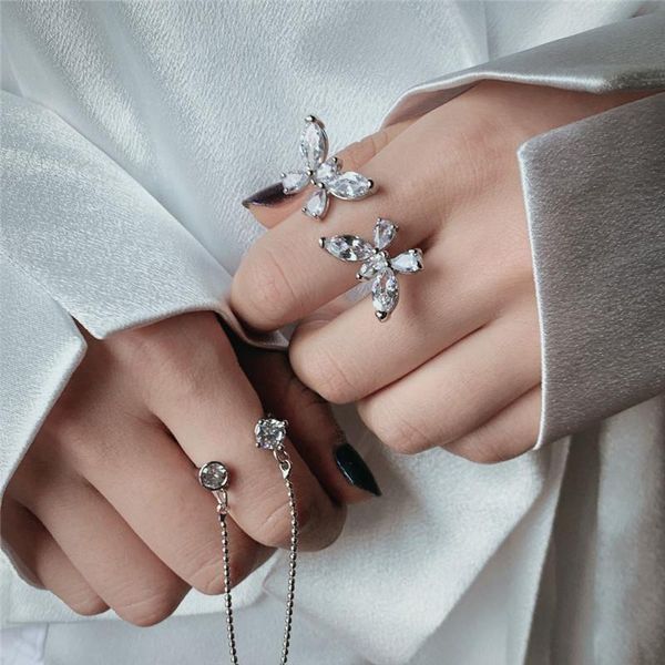 wedding rings design double butterfly crystal zircon romantic open tassel ring for women engaged bride birthday gifts, Slivery;golden
wedding rings design double butterfly crystal zircon romantic open tassel ring for women engaged bride birthday gifts, Slivery;golden