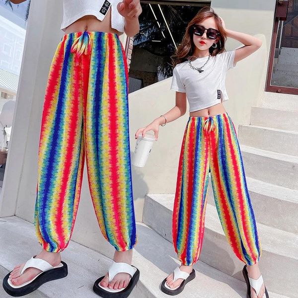 trousers fashion rainbow cargo pants for girls summer cotton loose casual harem korean teenager running 3-14 years, Blue
trousers fashion rainbow cargo pants for girls summer cotton loose casual harem korean teenager running 3-14 years, Blue