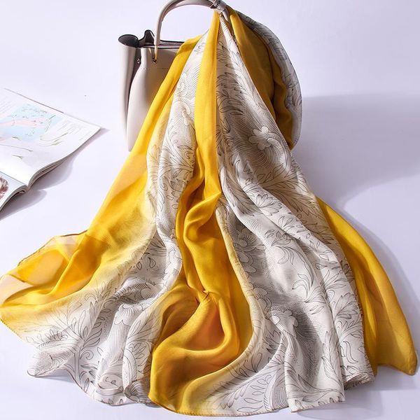 scarves 100% silk scarf women long floral print brand female spring design luxury autumn bandana real shawl for ladies foulard, Blue;gray
scarves 100% silk scarf women long floral print brand female spring design luxury autumn bandana real shawl for ladies foulard, Blue;gray