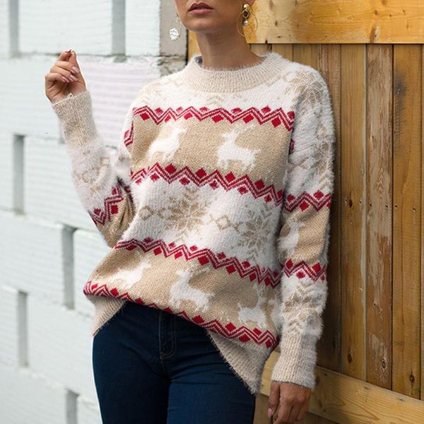 women 2021 winter deer snow print christmas sweater casual o neck warm thick knitted pullovers new years jumpers gift fhgr, White;black
women 2021 winter deer snow print christmas sweater casual o neck warm thick knitted pullovers new years jumpers gift fhgr, White;black