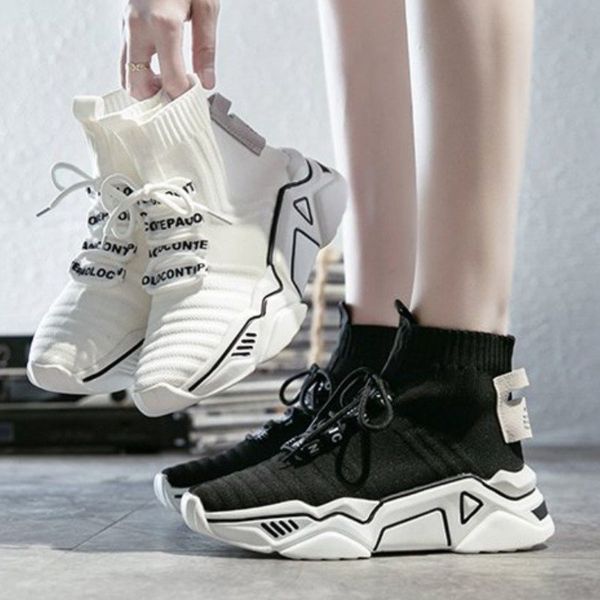 2021 high platform chunky sneakers women lace-up stretch fabric casual female fashion black white sneakers vulcanize shoesdress shoes
2021 high platform chunky sneakers women lace-up stretch fabric casual female fashion black white sneakers vulcanize shoesdress shoes