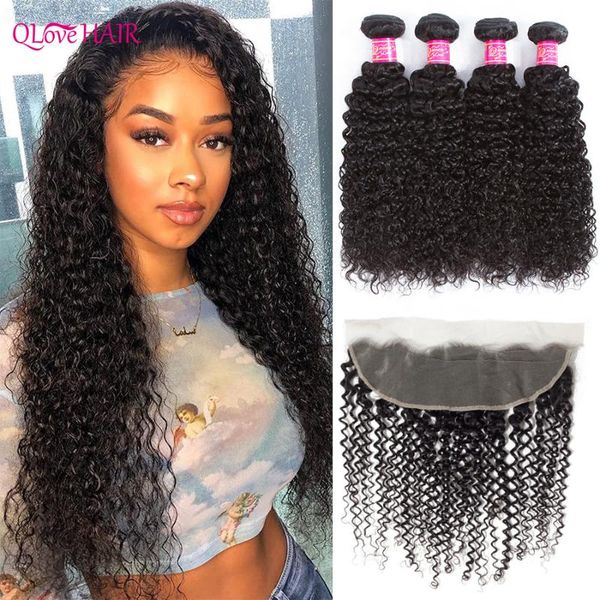 human hair bulks qlove mongolian kinky curly bundles with frontal weave 3 remy closure, Black
human hair bulks qlove mongolian kinky curly bundles with frontal weave 3 remy closure, Black