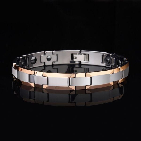 luxury rose gold tungsten steel bike cross bracelet for women couple punk fashion health care magnetic bracelets jewelry for men, Black
luxury rose gold tungsten steel bike cross bracelet for women couple punk fashion health care magnetic bracelets jewelry for men, Black