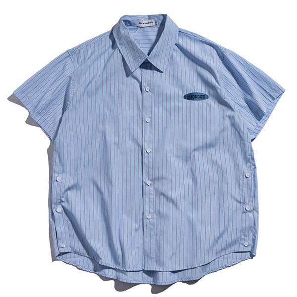 women's blouses & shirts vertical stripes office work wear clothing man women short sleeve striped blouse oversize summer loose 2021, White
women's blouses & shirts vertical stripes office work wear clothing man women short sleeve striped blouse oversize summer loose 2021, White