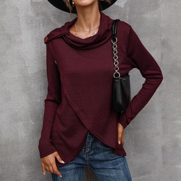 women's sweaters 9 colors knitting for women 2021 autumn winter punk scarf collar buttons long sleeve pullover streetwear top, White;black
women's sweaters 9 colors knitting for women 2021 autumn winter punk scarf collar buttons long sleeve pullover streetwear top, White;black