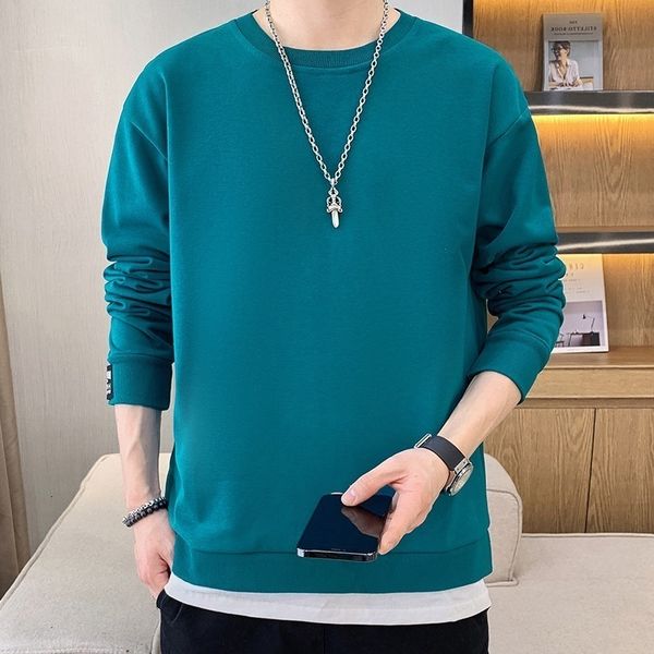 men's 2021 spring and autumn long sve sweater trend youth fashion leisure solid color cotton t-shirt, Black
men's 2021 spring and autumn long sve sweater trend youth fashion leisure solid color cotton t-shirt, Black