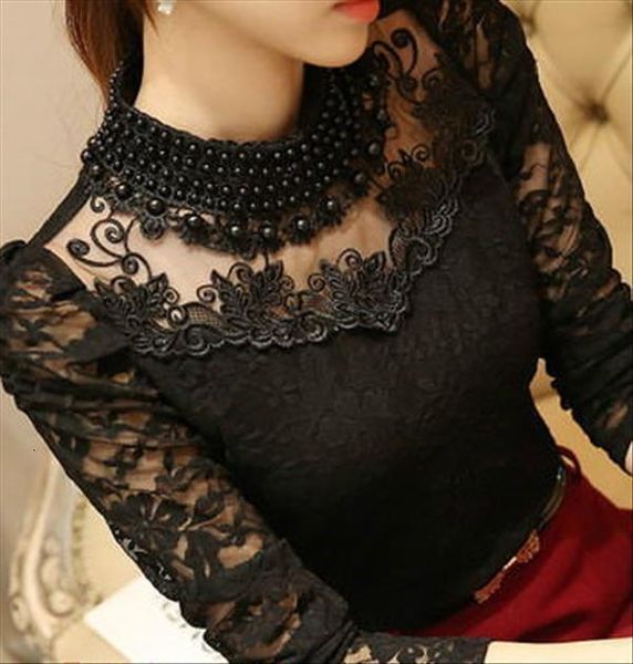 plus size lace chiffon autumn women blouses shirts lace polyester blouse long sleeve casual shirt beaded blusas women clothing, White
plus size lace chiffon autumn women blouses shirts lace polyester blouse long sleeve casual shirt beaded blusas women clothing, White