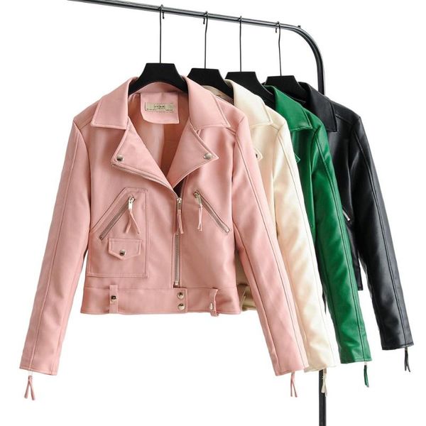 women's leather & faux arrival 2021 brand winter autumn motorcycle jackets pink jacket women coat slim pu, Black
women's leather & faux arrival 2021 brand winter autumn motorcycle jackets pink jacket women coat slim pu, Black