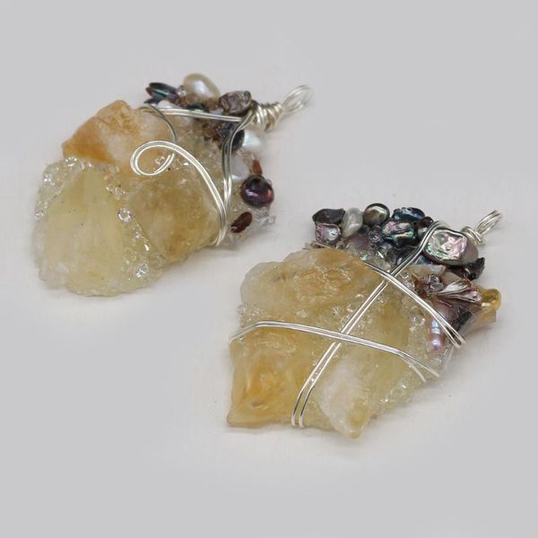 charms natural stone irregular yellow crystal bud pearl wrapped silver wire pendant for jewelry making diy earring necklace accessories, Bronze;silver
charms natural stone irregular yellow crystal bud pearl wrapped silver wire pendant for jewelry making diy earring necklace accessories, Bronze;silver