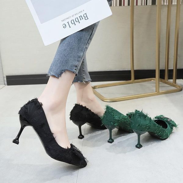 dress shoes fashion women pumps latex rubber thin heels female high shallow summer slip on party, Black
dress shoes fashion women pumps latex rubber thin heels female high shallow summer slip on party, Black