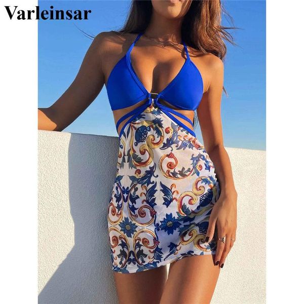 women's swimwear 2021 halter bikini female swimsuit women three-pieces set with skirt bather bathing suit swim lady v2806, White;black
women's swimwear 2021 halter bikini female swimsuit women three-pieces set with skirt bather bathing suit swim lady v2806, White;black