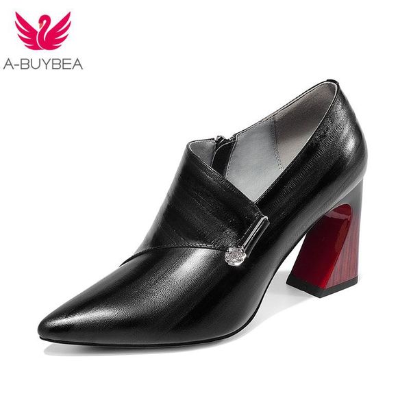 dress shoes cow leather pumps women pointed toe footwear fashion zip female high heels woman 2021 party office, Black
dress shoes cow leather pumps women pointed toe footwear fashion zip female high heels woman 2021 party office, Black