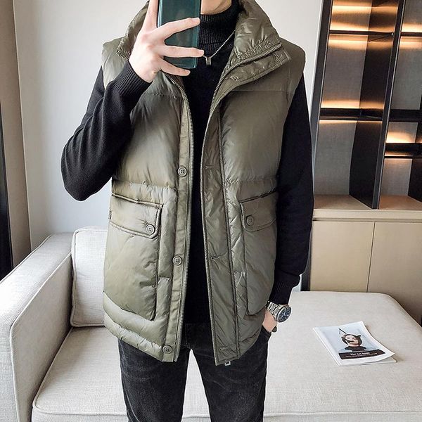 men's down & parkas british style mens 85% duck vest winter fashion casual sleeveless jacket big pocket waistcoat youth clothes, Black
men's down & parkas british style mens 85% duck vest winter fashion casual sleeveless jacket big pocket waistcoat youth clothes, Black