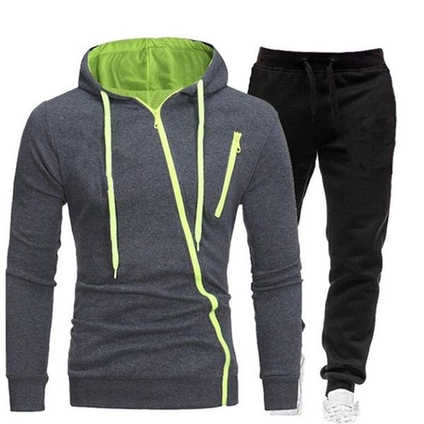 men's tracksuits spring tracksuit two pieces set hoodies+pants sport suits for men sweatshirt zip up hoodies clothing sets sportswear, Gray
men's tracksuits spring tracksuit two pieces set hoodies+pants sport suits for men sweatshirt zip up hoodies clothing sets sportswear, Gray