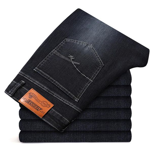 men's jeans autumn winter plus size classic style korean loose straight thick denim trousers male brand stretch casual pants, Blue
men's jeans autumn winter plus size classic style korean loose straight thick denim trousers male brand stretch casual pants, Blue
