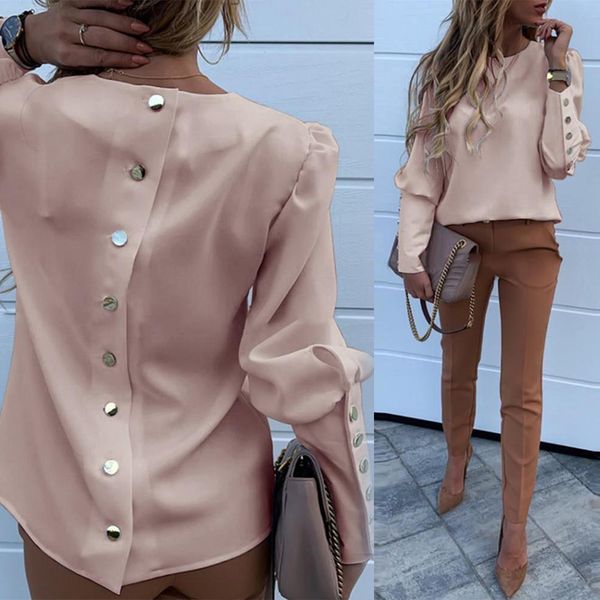 elegant new puff shoulder blouse shirts office lady autumn metal buttoned detail blouses women pineapple print long sleeve, Gray
elegant new puff shoulder blouse shirts office lady autumn metal buttoned detail blouses women pineapple print long sleeve, Gray