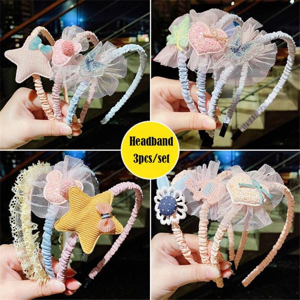3pcs/set girls cute cartoon animal flower hairbands sweet hair ornament children's headband yarn star hair hoop fashion headwear, Slivery;white
3pcs/set girls cute cartoon animal flower hairbands sweet hair ornament children's headband yarn star hair hoop fashion headwear, Slivery;white