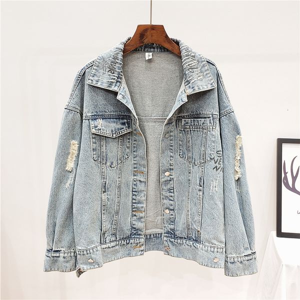 back letter print drill denim women basic coat loose frayed short jean jacket female casual streetwear chaqueta mujer 5hyd, Black;brown
back letter print drill denim women basic coat loose frayed short jean jacket female casual streetwear chaqueta mujer 5hyd, Black;brown