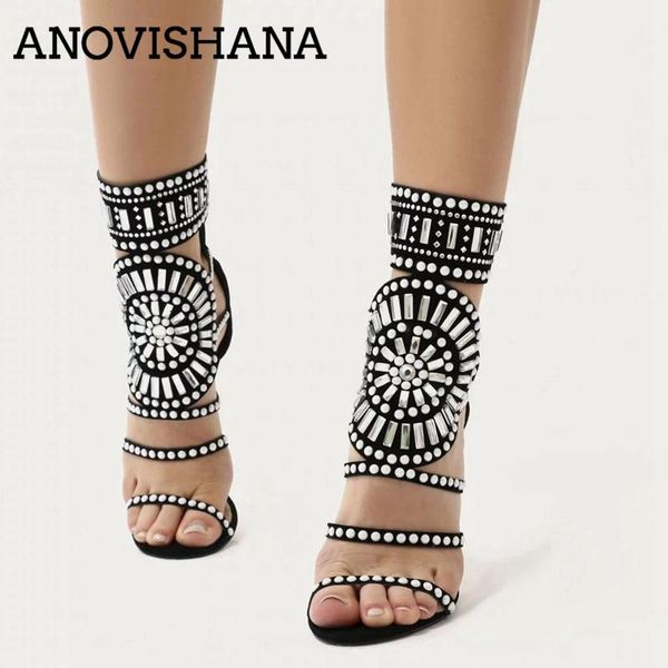 anovishana ethnic open toe rhinestone design high heel sandals crystal ankle wrap diamond gladiator women sandals black size 40
anovishana ethnic open toe rhinestone design high heel sandals crystal ankle wrap diamond gladiator women sandals black size 40