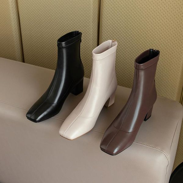 boots autumn winter women zipper square toe elastic woman office short fashion lady ankle, Black
boots autumn winter women zipper square toe elastic woman office short fashion lady ankle, Black