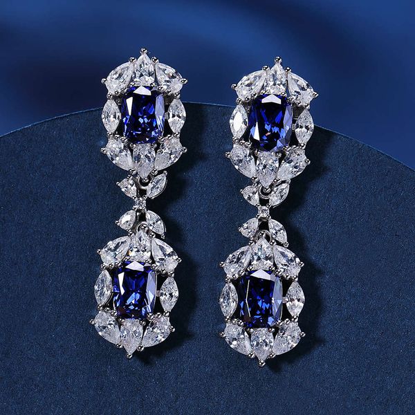 hbp luxury new 925 sterling silver fashion geometric blue women's small popular crystal personalized earrings, Golden
hbp luxury new 925 sterling silver fashion geometric blue women's small popular crystal personalized earrings, Golden