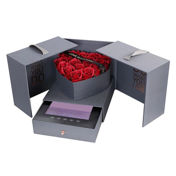 heart shape rose flower jewelry 7 inch screen lcd video gift box for valentine's day
heart shape rose flower jewelry 7 inch screen lcd video gift box for valentine's day