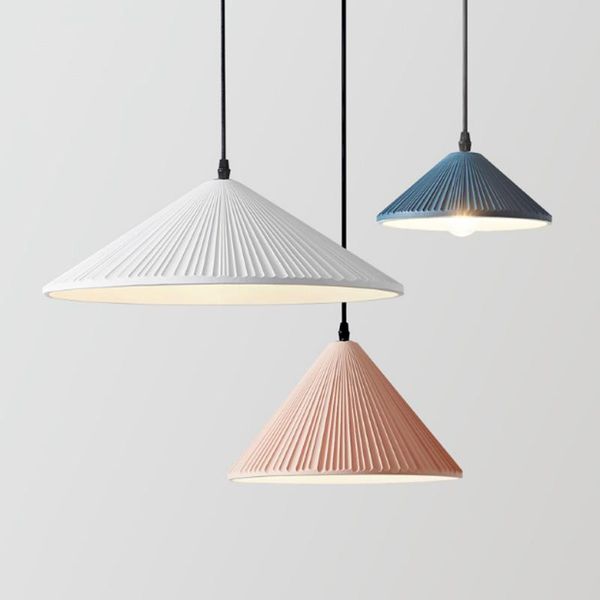 pendant lamps creative single head resin macaron color lamp nordic simple pink restaurant decor led e27 lighting conical ripple design
pendant lamps creative single head resin macaron color lamp nordic simple pink restaurant decor led e27 lighting conical ripple design