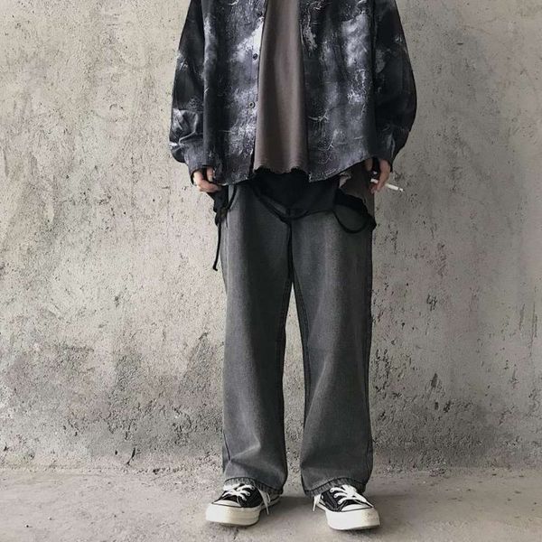 hip hop leg fashion trendy 2021 spring wide harajuku pants street thin women's jeans k, Blue
hip hop leg fashion trendy 2021 spring wide harajuku pants street thin women's jeans k, Blue