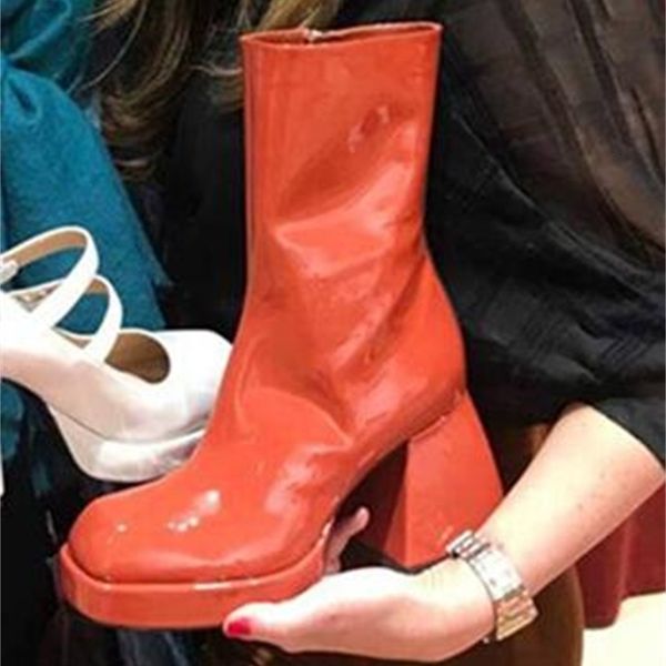 boots dipsloot orange woman genuine leather square toe mid-calf 9 cm thick stiletto heels slip-slip on short boots shoes 2hlc, Black
boots dipsloot orange woman genuine leather square toe mid-calf 9 cm thick stiletto heels slip-slip on short boots shoes 2hlc, Black